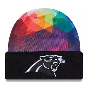 New Era Black Carolina Panthers 2023 NFL Crucial Catch Cuffed Knit Hat NWT